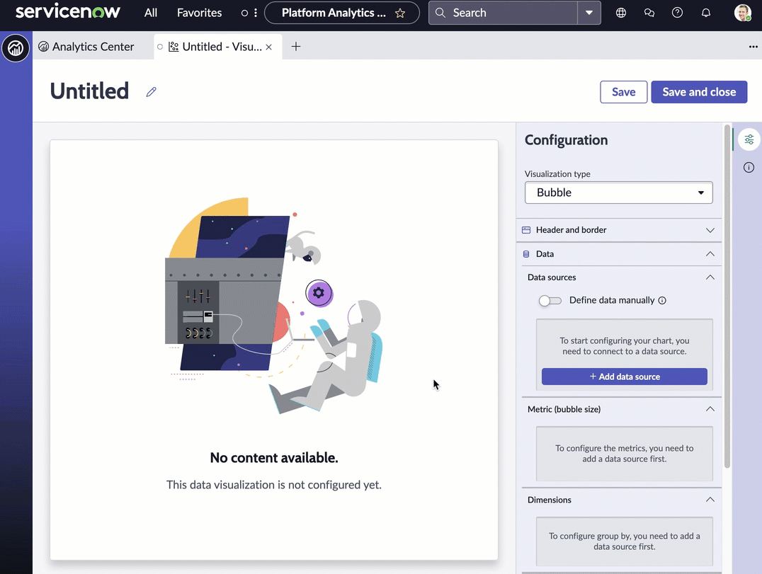 Animation montrant la sélection de la source de données, l’application du filtre et le résultat