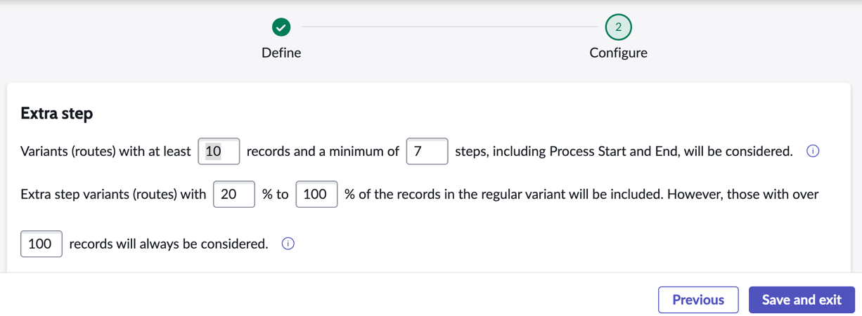 Configuration d’étape supplémentaire
