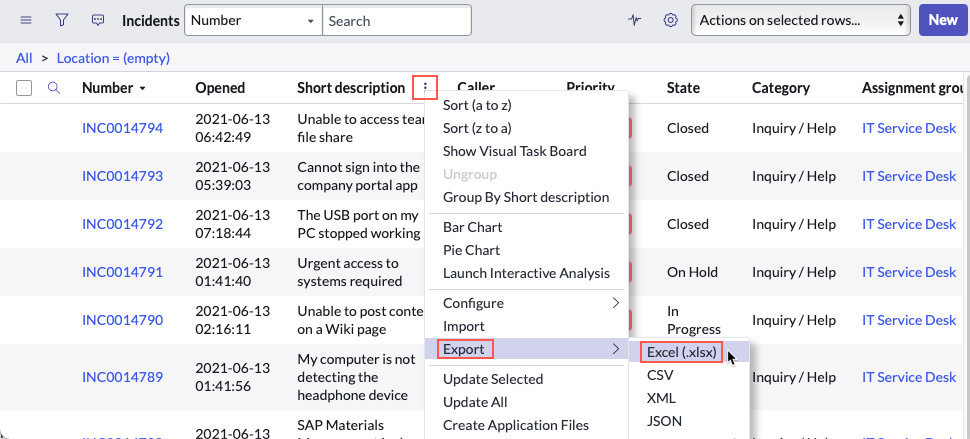 Comment exporter une liste de plateformes vers Excel
