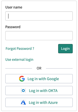 로그인 페이지의 여러 OIDC ID 공급자입니다.