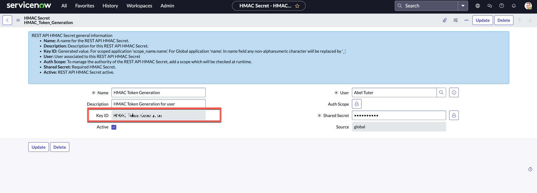 HMAC-Schlüssel-ID
