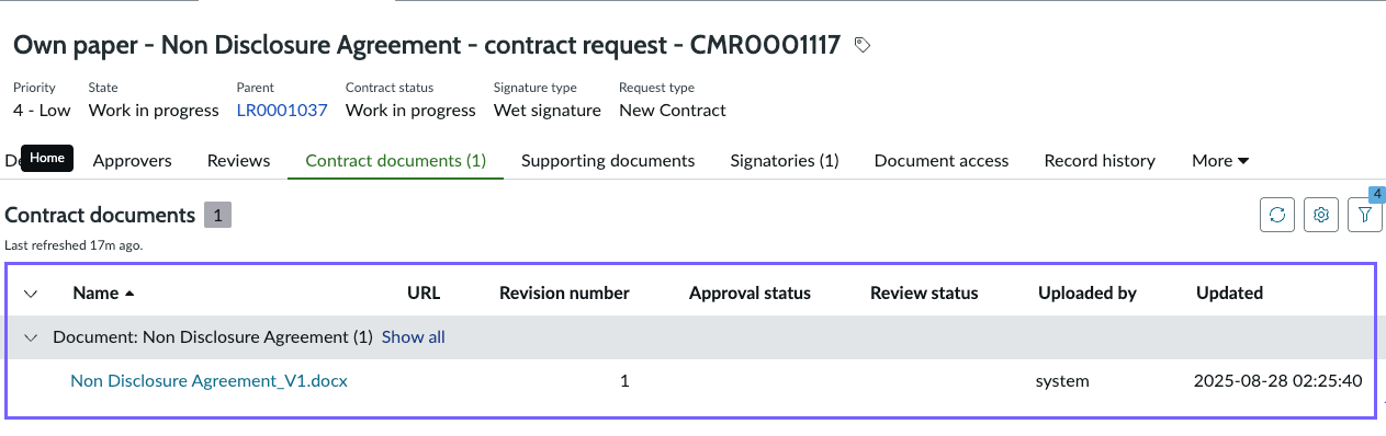 Regroupement de documents contractuels