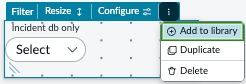 Options de filtre qui n’existe que sur le tableau de bord.