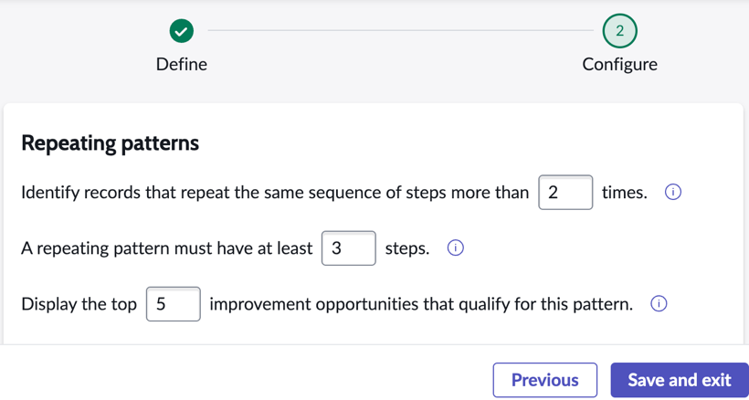 Configuration de schémas répétitifs