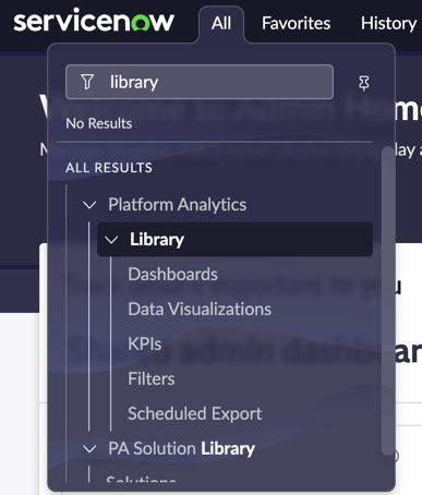 Chemin d’accès au menu de Platform Analytics