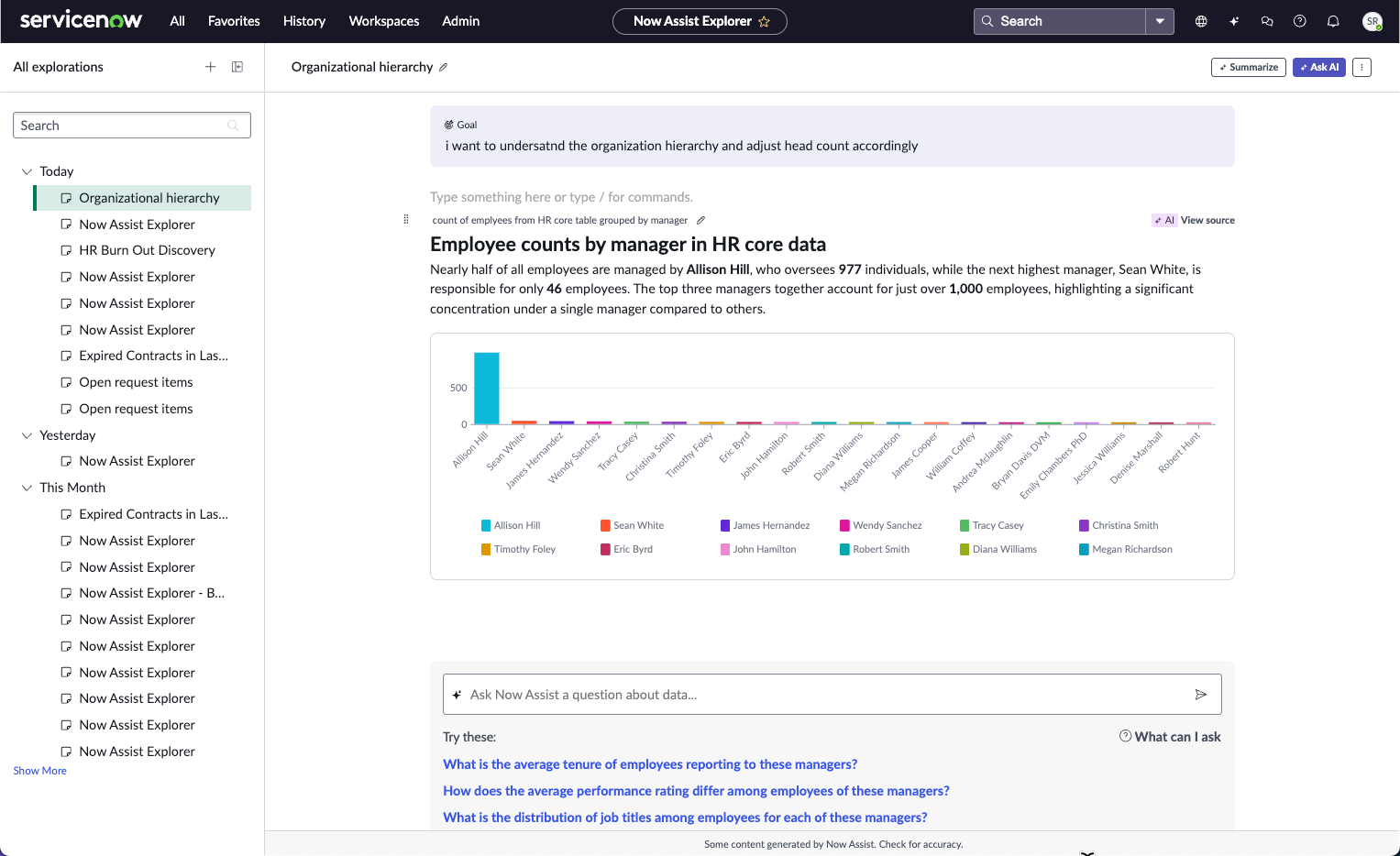 Une exploration dans l’Explorateur Now Assist.