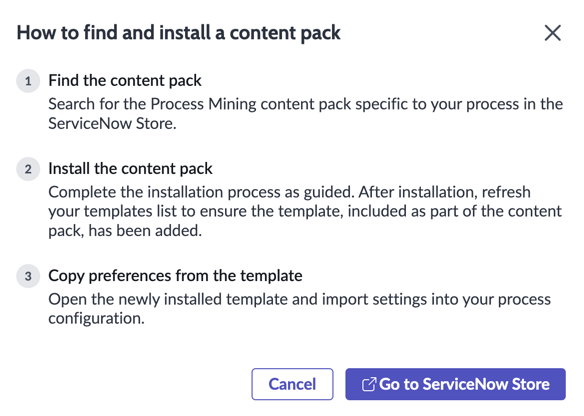 Installer le modèle du pack de contenu