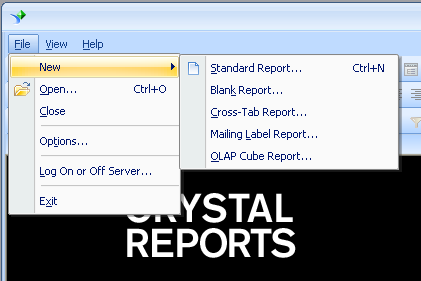 Crystal Reports 표준 보고서