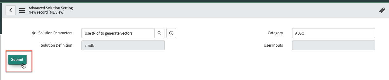 Consulte o novo registro de Configuração de Solução Avançada que você criou.