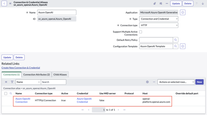 Conexão completa para o OpenAI do Azure.