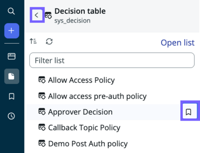 Bookmark a file directly from the Navigator panel