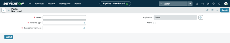 Creating a new pipeline record