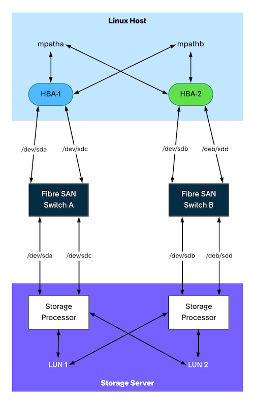 Multipath SAN storage