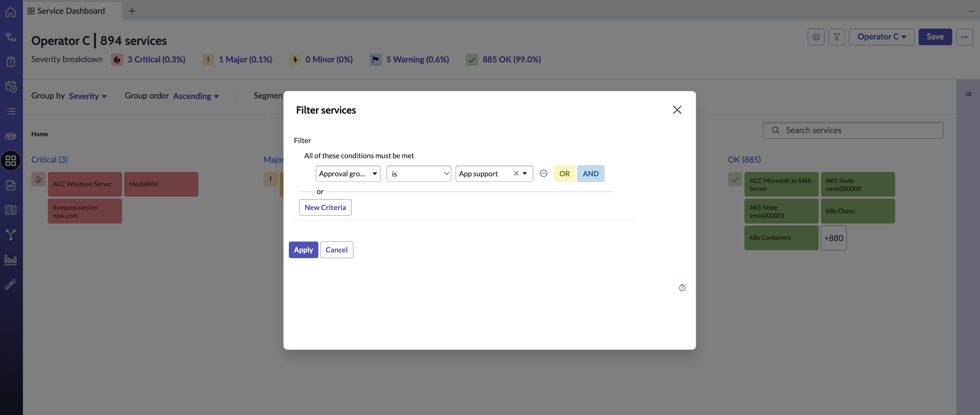 Global filter option