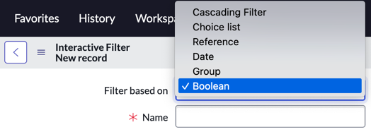 Filtro com base na lista com booliano selecionado