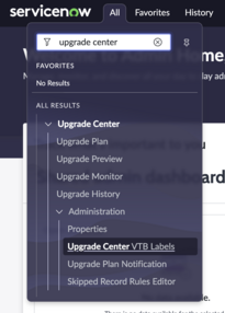 Abbildung der Startseite von Upgrade Center