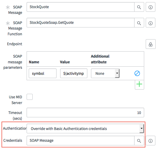 Override basic auth credentials
