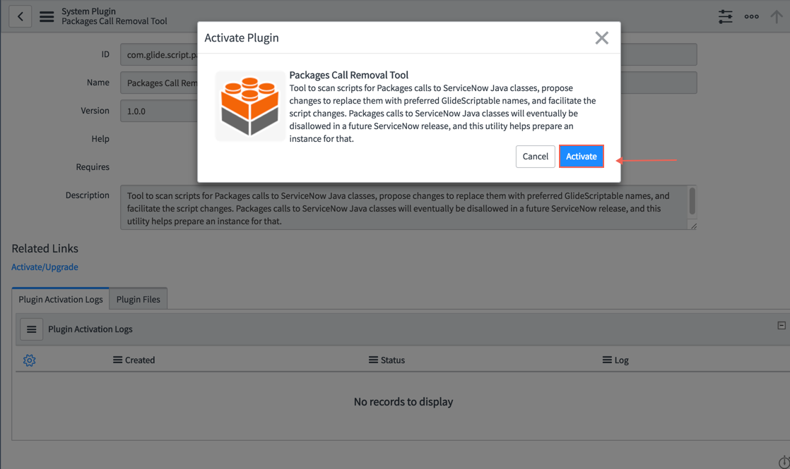 Outil de suppression des appels de packages 3