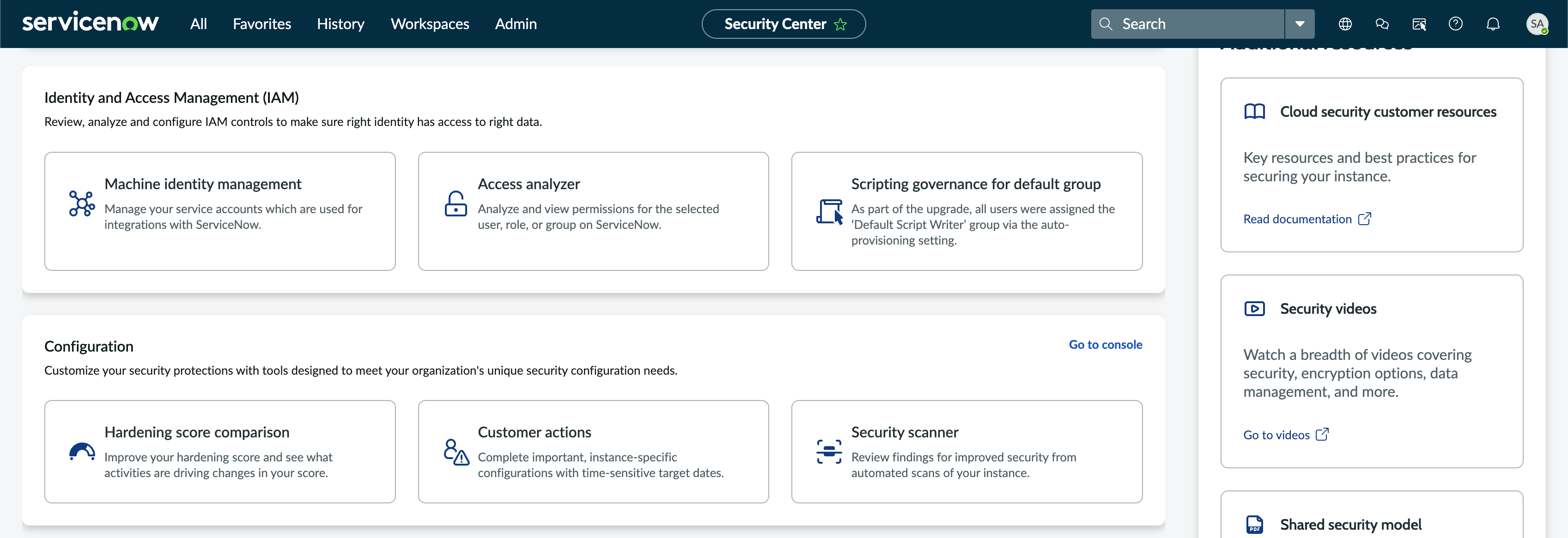 Identity and Access Management in Security Center
