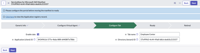 self-configured app options