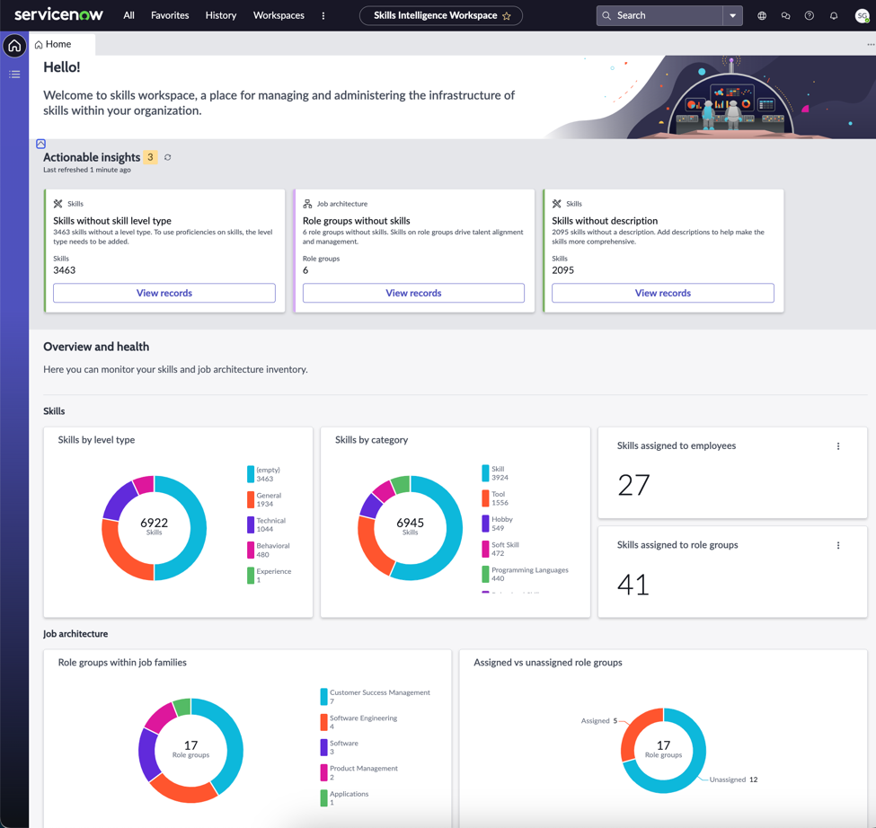 Skills Intelligence home page