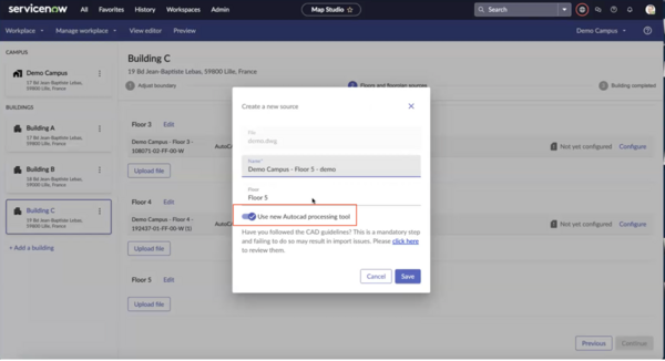 Option to enable the new CAD configuration option.