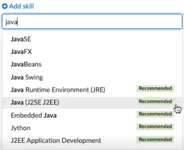 Skill search results