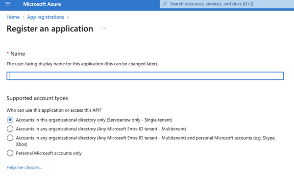 Register an application