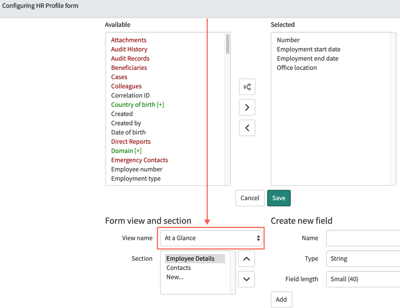 Configuring At a Glance