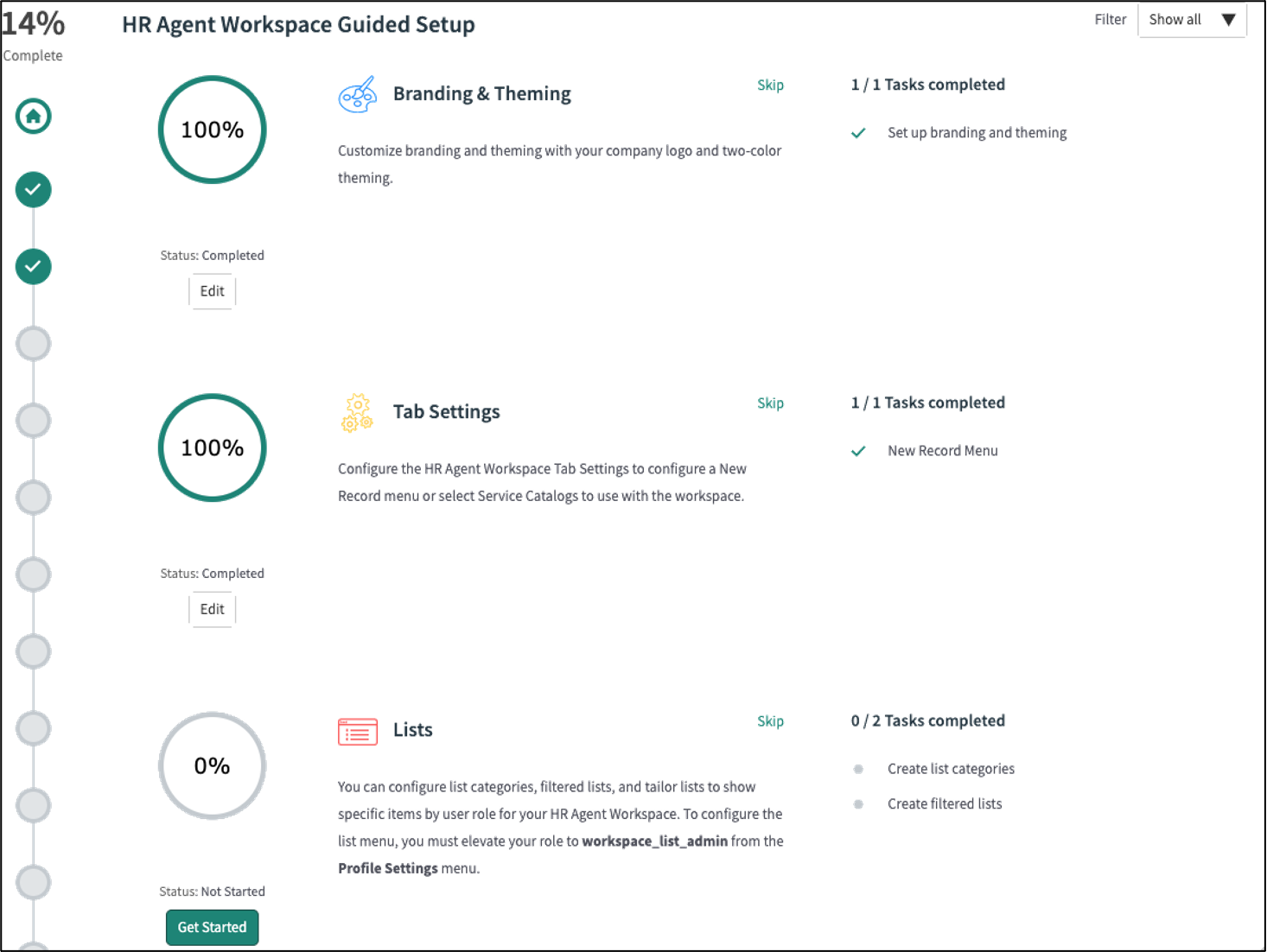 HR Agent WS - Configuration form