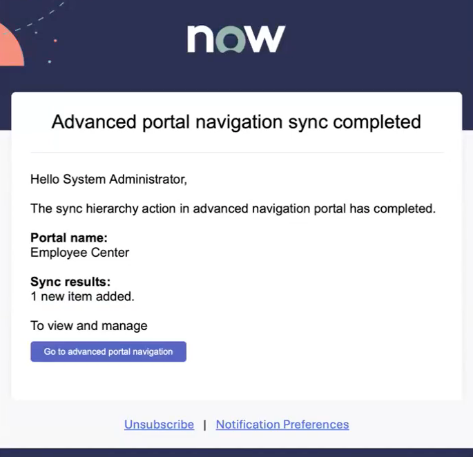 APN Sync status email notification