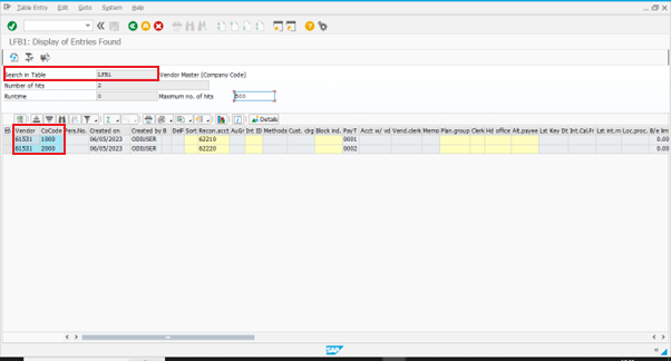 Validiert den Eintrag für eine juristische Person in SAP