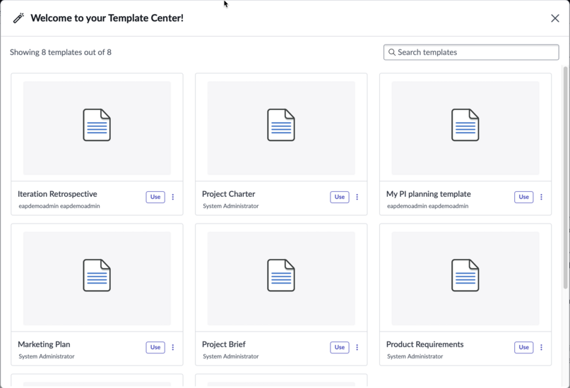 Doc templates list.