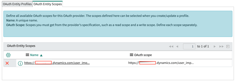 Microsoft Dynamics CRM OAuth 엔터티 범위입니다.