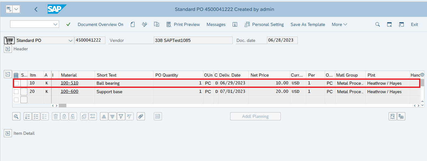 Validating new Product entry in SAP