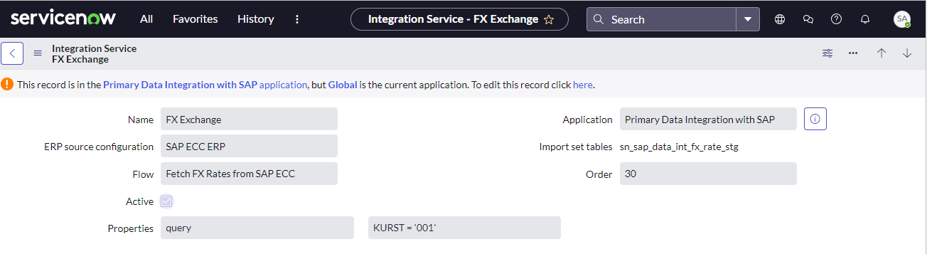 Query Parameters for FX Rates