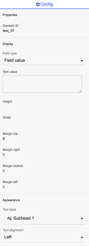 Painel do Construtor de cartões para Mobile