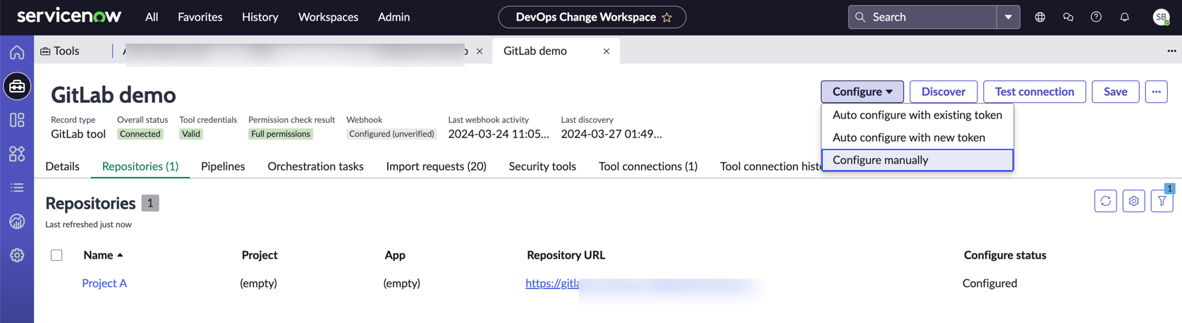 Configurer les options dans l’enregistrement de l’outil