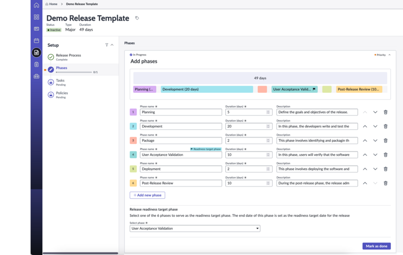 Modèle de mise en production Playbook dans l’espace de travail pour la mise en production de produits digitaux.