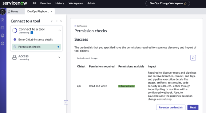 Se connecter à l’outil GitLab : écran de vérification des autorisations