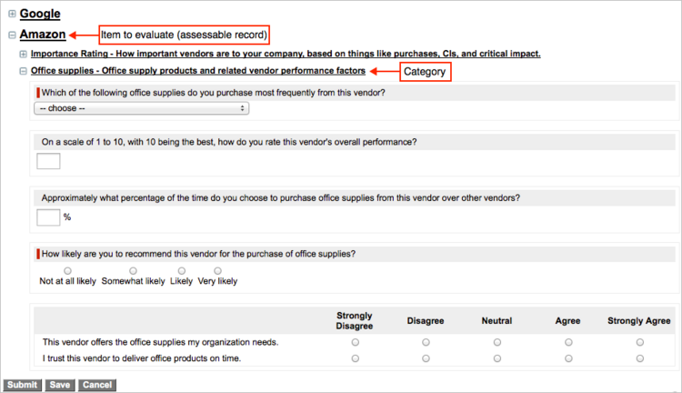 Formulaire du questionnaire d’évaluation
