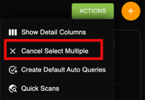 Cancel multiple deletion