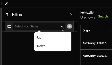 Choose either Up or Down