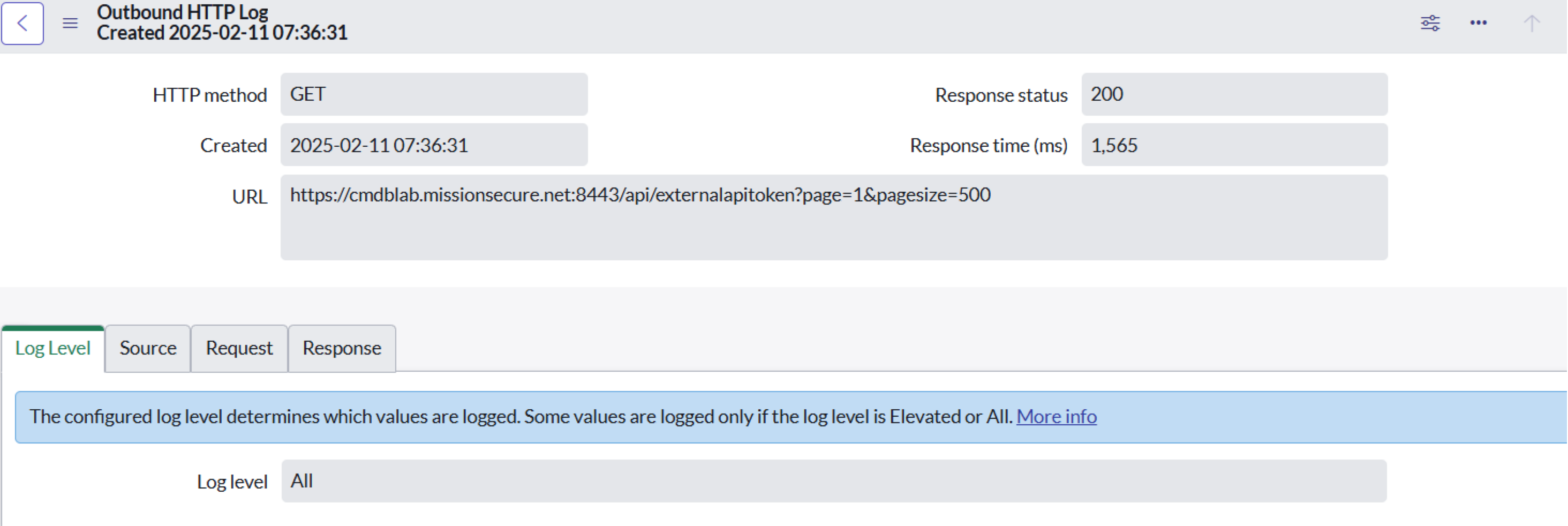 Review the URL hostname that you specified when setting up the connection parameters