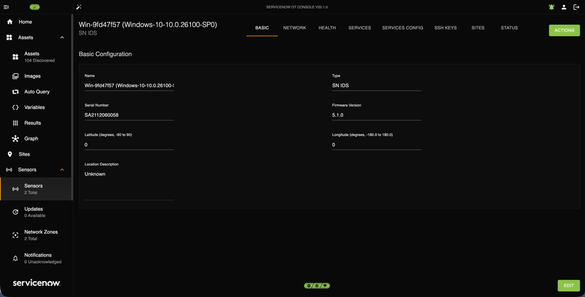 Sensor information