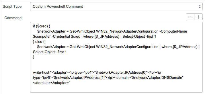 PowerShell-Eingabebefehl für Analyseregel