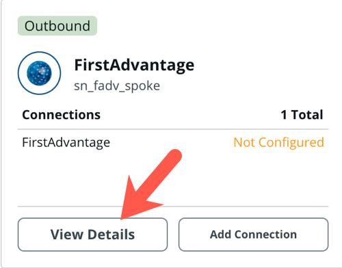 Schaltfläche „Details anzeigen“ auf der FirstAdvantage-Aliaskachel.