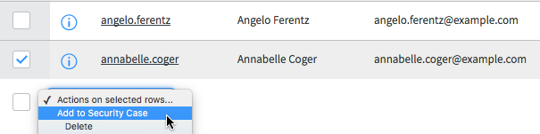 Fügen Sie einem neuen Fall einen Anwender hinzu
