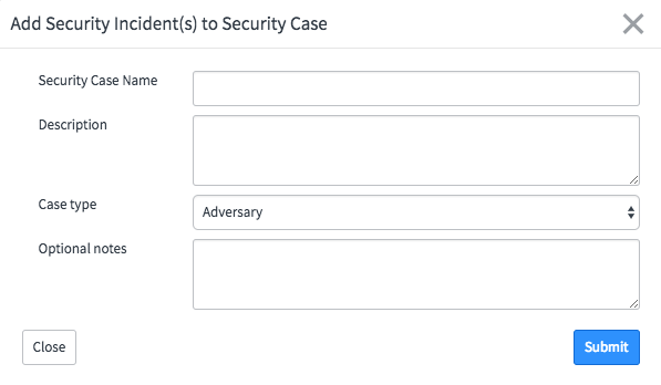 Fügen Sie diesen Security Incident einem neuen Fall hinzu