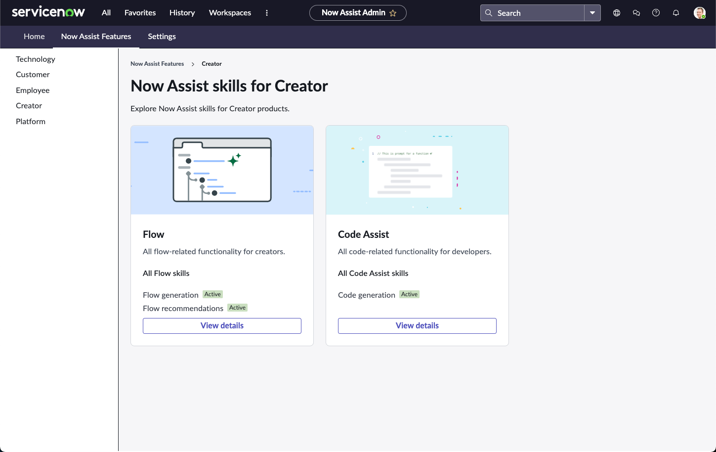 Flow Assist card displaying the Flow generation skill as activated.
